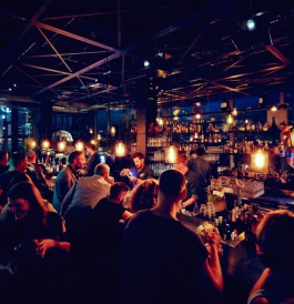 Monkey Bar bar counter full of people